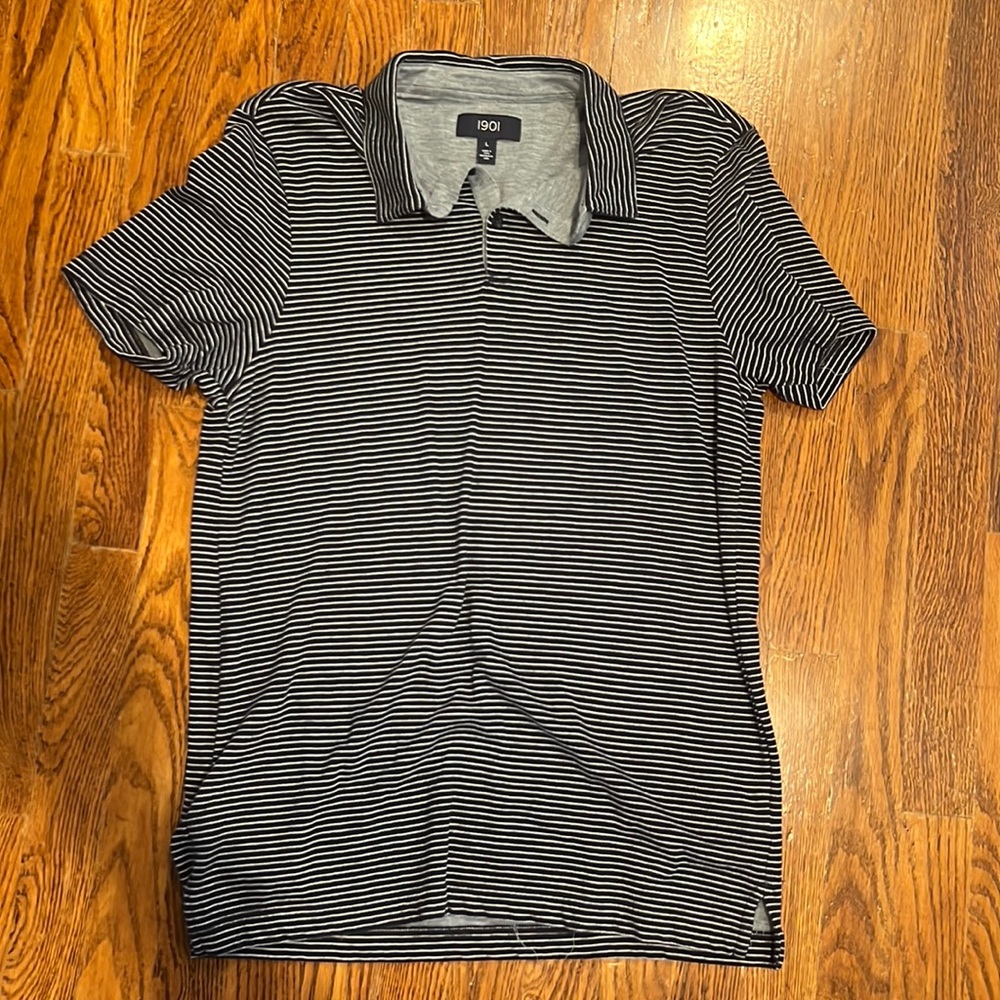 Striped collared shirt